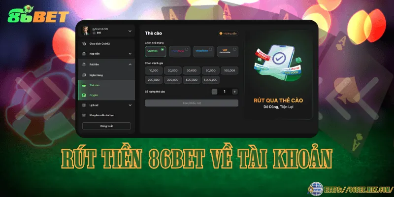 Rút tiền thuận tiện, xử lý nhanh, giao dịch minh bạch và an toàn