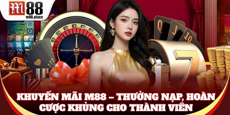 Khuyến mãi M88 – Thưởng nạp, hoàn cược khủng cho thành viên